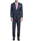Super 160s Broken Twill Two-Piece Suit, Navy