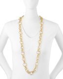 24k Gold-Plated Bronze Coronation Necklace, 42"