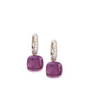 Nudo Amethyst Diamond Drop Earrings