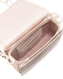 Gio Laser-Cut Flower Crocodile Crossbody Bag, Blush