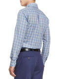 Glen-Plaid Long-Sleeve Sport Shirt