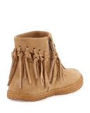 Shenendoah Fringe Ankle Boot, Dark Chestnut