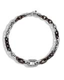 Dot Ebony Graduated Link Necklace, 18"