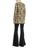 Rory Floral Embroidered Collarless Jacket