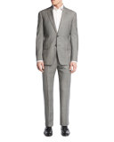 Prince of Wales Check Two-Piece Suit, Light Gray