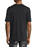 Brushed Jersey Short-Sleeve T-Shirt, Black