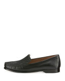 Pinch Woven Leather Loafer, Black