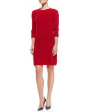 Cashmere Crewneck Sweaterdress, Plus Size 
