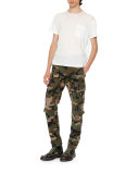 Camouflage Twill Cargo Pants, Green