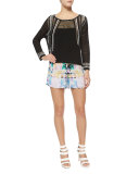 Nitty Floral-Print Skort