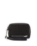 Fumo Large Zip-Around Wristlet Wallet, Black