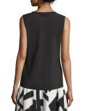 Missy Sleeveless Keyhole Top, Petite