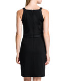 Billie Lace-Trim Tulip-Hem Dress, Black