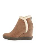Charlie Faux-Fur Ankle Boot, Black