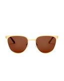 Money Square Stainless Steel Sunglasses, Gold