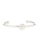 18K White Gold & Diamond Floral Bracelet
