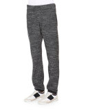 Melange Terry Jogger Pants, Gray
