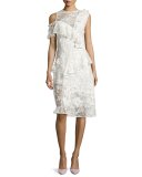 Pointe Asymmetric Lace Cocktail Dress