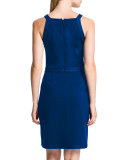 Billie Strappy Tulip-Hem Dress, Blue