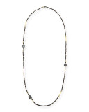 Chatelaine Necklace with Hematine, Black Spinel & 18k Gold