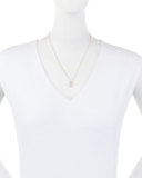 18k Rose Gold-Plate Diamond Pave Pendant Necklace