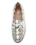 Ellen Watersnake Penny Loafer, Natural