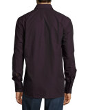 Gary Standard-Fit Tonal Dot Shirt, Oxblood Degrade
