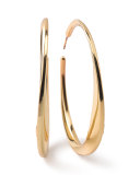 18K Glamazon Heavy Bottom Large Hoop Earrings