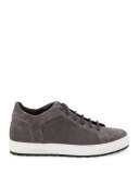 Men's Suede Low-Top Sneaker, Gray