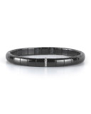 Black Ceramic & 18K White Gold Bracelet with Diamonds, 0.07 tdcw