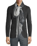 Men's Large Windowpane Cashmere-Blend Scarf
