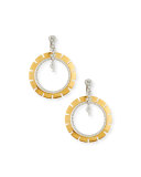 Vesuvio Large 18k Diamond Double-Hoop Drop Earrings, 3.25tcw