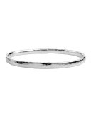 Thin Hammered Silver Bangle