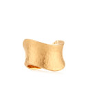 Onda Wave Hammered 18K Rose Gold Ring, Size 7.5