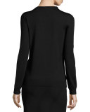 Powell Sequined-Harness Sweater, Black