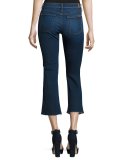 New Luxe Cropped Boot-Cut Jeans with Raw Hem, B(Air) Duchess