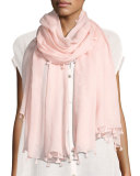 Organic Cotton Twill Pompom Wrap, Shell
