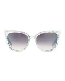 Winette Gradient Cat-Eye Sunglasses, White