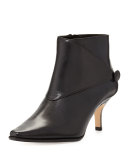 Loli Leather Ankle Boot, Black