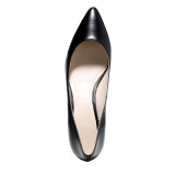 Juliana Low-Heel Leather Pump, Black