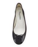 Cendrillon Patent Ballerina Flat, Asphalt