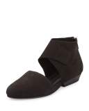Caila Nubuck d'Orsay Flat, Black