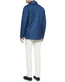 Cotton 1/2-Zip Pullover, Light Gray