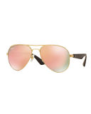 Mirrored Iridescent Aviator Sunglasses