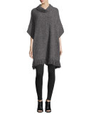 Hatice Tweed Cowl-Neck Tunic Sweater