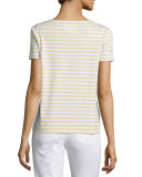 Short-Sleeve Striped Tee, Citronella/Multi