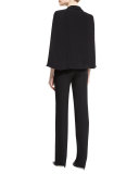 Deep-V Cape Jacket, Black