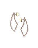 Pavé Crystal-Encrusted Thorn Drop Earrings