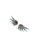 Double Vesta Ring with Black & White Diamonds, Size 8.75