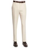 Parker Gabardine Wool Trousers, Navy